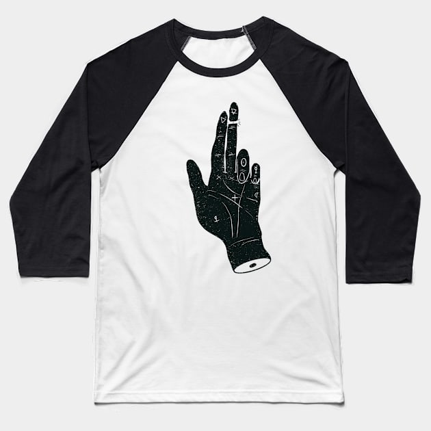 pow pow Palmistry Baseball T-Shirt by DrSoed